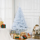 HOMCOM 5' Artificial Christmas Tree with 536 Branch Tips - White-Features 536 noble leaf tips which offer ample room for decoration 
