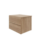 Nexera James Nightstand With 2-Drawers - Brown Oak-Natural Brown Oak laminate finis