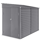 Outsunny 4.6' x 9' Steel Outdoor Storage Shed-Works as a garden tool shed, a bike shed, a generator shed, or a spot for the lawn mower
