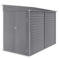 Outsunny 4.6' x 9' Steel Outdoor Storage Shed-Works as a garden tool shed, a bike shed, a generator shed, or a spot for the lawn mower
