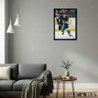 Matty Beniers Seattle Kraken - Framed Canvas - 22" x 31"-Ready to hang - arrives fully assembled
