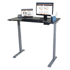 Victor Height Adjustable Full Electric Standing Desk - 4' Wide - Black-Cable storage under the tabletop keeps your workspace clean and organized