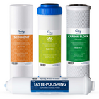 iSpring F4 Reverse Osmosis Replacement Filter 4-Piece Set-Individually wrapped 6 - month high capacity prefilter replacement cartridge pack for most standard RO systems