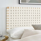 Modway Sparta Weave Wall Mount Vegan Leather Full Headboard with - Natural Beige-Vegan Leather Basketweave