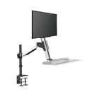 ShoppingAll Height Adjustable Standing Desk Converter Monitor Riser - 25" - White-Effortless sit-to-stand – Gas-spring lift lets you raise or lower the platform smoothly with one hand for instant posture change and all-day comfort