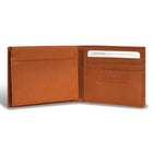 Champs Denim Leather Top Wing Wallet - Tan/Black-RFID Lining