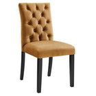 Modway Duchess Performance Velvet Dining Chairs - Cognac - 2 Pack-Stain-Resistant Performance Velvet