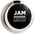 JAM Paper Circular Paper Clips - Round - Silver - 50 Pack- Premium paper clips made from high quality vinyl coated steel wire