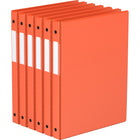Davis Group Premium Economy Binder - Round Ring - 5/8" - Orange - 6 Pack-3 Ring Binder