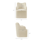 Modway Cordelle Linen Blend Swivel Dining Chair - Linen-Slipcovered Upholstered Design