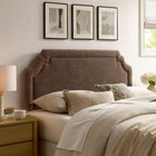 Modway Magnolia Upholstered Fabric Queen Size Headboard - Mocha-Traditional Style Silhouette