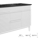Modway Render 48" Double Sink Bathroom Vanity - White/Black-Tapered Wood Legs
