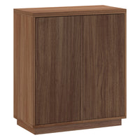 Hudson&Canal Alston 28"W Accent Cabinet - Satin Walnut-Modern transitional design for your home office, bedroom, or living spaces