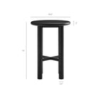 Modway Alvia Round 30" Oak Wood Bar Table - Black-Round 30" Tabletop