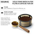 Keurig Mesh Filter for the K-Duo Plus-Gold Tone Mesh Filter is reusable and eliminates the need for disposable coffee filters