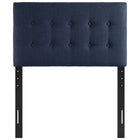 Modway Emily Upholstered Fabric Twin Headboard - Navy-Fiberboard and plywood frame