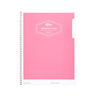Hilroy 1 Subject Poly Cover Notebook with Pocket, 10-1/2" H x 8" W - Assorted Colours-56 gsm white paper