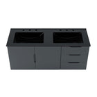 Modway Vitality 48" Double Sink Bathroom Vanity - Grey/Black-Soft-Close Doors
