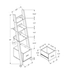 Monarch Specialties 2765 69"H Bookcase - Espresso Corner Etagere W/ Drawer-Compact, multi-function space saving solution