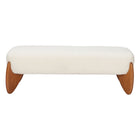 Zuo Charm Bench - Ivory-Armrest support
