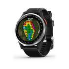 Garmin Approach S44 Smartwatch - Silver Aluminum Bezel With Black Silicone Band-ENHANCE YOUR GAME - Gain premium golf features with a Garmin Golf membership ($9.99 USD/month, $99.99 USD/year), including enhanced CourseView maps, green contours, touch targeting and more. Members can also add PlaysLike Distance to their Approach S44 smartwatch.