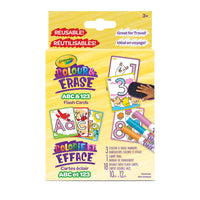 Crayola Colour & Erase ABC & 123 Reusable Flash Cards-Crayola colour & erase activity set: includes 18 reusable flash cards, 3 washable markers, and 1 plastic ring to keep everything organized and portable.
