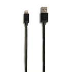 NXT Technologies 10 Ft. Braided Lightning to USB Cable - Black-10' braided cable resists snags and tangles