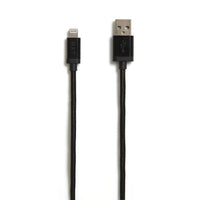 NXT Technologies 10 Ft. Braided Lightning to USB Cable - Black-10' braided cable resists snags and tangles