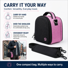 Vangoddy Padded Camera Shoulder Bag - Light Pink-Removable padded shoulder strap offers comfortable hands-free carrying