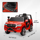 Qaba 12V Licensed Toyota Kids Electric RC Car - Red-Optional parent remote or manual drive for kids 