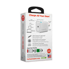 HyperGear 30W USB-C PD Wall Charger Hub with LED - White-SmartChip Safety Features