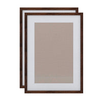Decent Living Solid Wooden Picture Frame - 20" x 28" - Walnut Colour - 2 Pack-Material: 100% Natural Solid Wood (Okan / Teak)