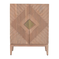 Zuo Hira Cabinet - Natural-Solid Acacia Wood rectangular shape tabletop