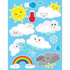Ashley Productions Die-Cut Magnets - Cute Weather - 14 Per Pack - 6 Pack-Great for use on magnetic whiteboards, steel lockers, refrigerators and other magnetic surfaces
