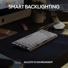 Logitech MX Mechanical Mini for Mac Minimalist Wireless Illuminated Keyboard - Tactile Quiet Keys - Space Grey-Smart illumination: Backlit keys light up the moment your hands approach the cordless keyboard and automatically adjust to suit changing lighting conditions