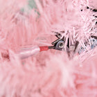 HOMCOM 6' Artificial Christmas Tree - Pink-Sturdy and stable base for better stability 