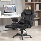 HOMCOM Big and Tall High Back Office Chair with Footrest - Black-6.3" thickened foam cushion to minimize body pain and provide lumbar support
