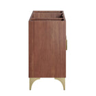 Modway Daylight 48" Single Sink Compatible Bathroom Vanity Cabinet - Walnut-Fixtures Not Included