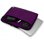 Vangoddy Neoprene 14" Laptop Protective Sleeve Case with Extra Pocket - Purple-Versatile Compatibility. Fits laptops and ultrabooks up to 14 inches from various brands.