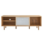 Modway Kurtis 67" TV and Vinyl Record Stand - Oak-Weight Capacity: 200 lb