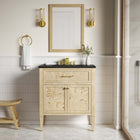 Modway Elysian 30" Wood Bathroom Vanity - Black/Burl-8" Centerset Holes
