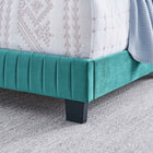 Modway Celine Channel Tufted Performance Velvet Full Bed - Teal-Weight Capacity: 700 lb