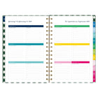 AT-A-GLANCE 2027 Emily Ley Simplified Small Weekly/ Monthly Planner - 8-1/2" H x 6" W - Gingham - Bilingual-One week per two page spread has ruled planning space and a section to check off completed tasks