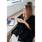 Warmür The Original Office Chair Blanket - One Size - Black-Slip on design fits most standard ergonomic, task and conference chairs with arms and headrests