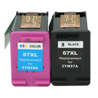 Nexink HP 67XL/67 Remanufactured Ink Cartridges - High Yield - Black/Colour Combo - 2 Pack-Color: Black, Cyan, Magenta, Yellow