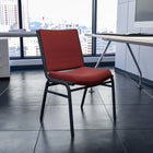 Flash Furniture HERCULES Series Heavy Duty Stack Chair - Burgundy Patterned Fabric-.625'' Thick Plywood Seat