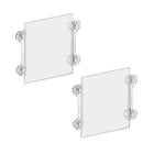 Azar Displays Acrylic Sign Holder with Suction Cups -  11" x 8.5" - Clear - 2 Pack-11"H x 8-1/2"W