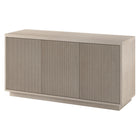 Hudson&Canal Hanson Rectangular Fluted TV Stand for TV's up to 55" - Alder White-Top weight capacity is 75 lbs, middle shelf can support 25 lbs, while lower shelf hold 35 lbs
