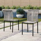 Modway Serenity Outdoor Chairs - Light Grey - Set of 2-Sturdy Aluminum Frame