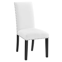 Modway Parcel Dining Upholstered Fabric Side Chair - White-Modern Accent Chair